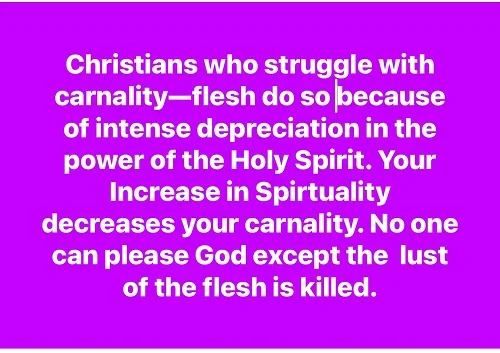 Christians who struggle with carnality