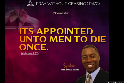 It’s appointed unto men to die once
