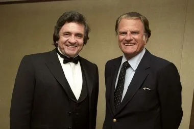 Singer Johnny Cash and evangelist Billy Graham recorded the song, 'The Preacher Said, Jesus Said.'